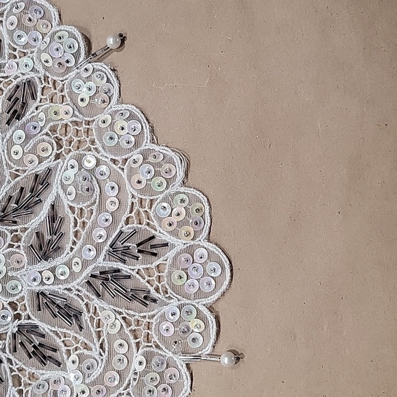 Vintage Beaded and Sequin Shawl / Collar - Picture 7 of 10